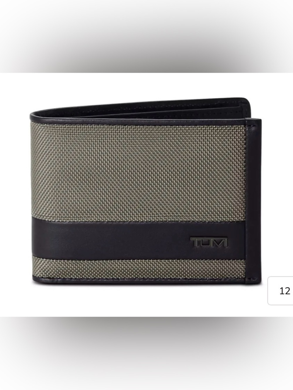 NEW Tumi ALPHA Ballistic Nylon 3.375” x 4.4” Double Billfold Wallet - GRAY ALLOY